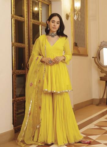 Grab This Readymade Suits In Fine Color Top And Bottom Are Georgette And Dupatta Are Net Fabricated Beautified With Solid Designer. It Is Light In Weight And Easy To Carry All Day Long. 