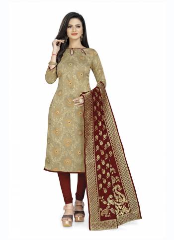 Grab These Suit in Fine Colored Pair With Bottom And Dupatta.These Top And Dupatta Are Fabricated On Banarasi Silk Pair With Banarasi Silk Bottom.Its Beautified With Wevon Jacquard Designer.