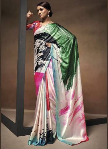 Attrective These Party Wear Saree in Fine Colored.These Saree And Blouse is Fabricated On Japan Satin.Its Beautified With Designer Digital Printed.