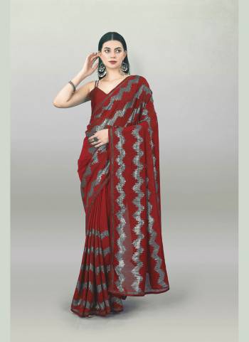 Attrective Look These Party Wear Saree in Fine Colored.These Saree Are Georgette And Blouse is Mono Banglori Fabricated.Its Beautified With Designer Heavy Sequance Embroidery Work Lace Border.