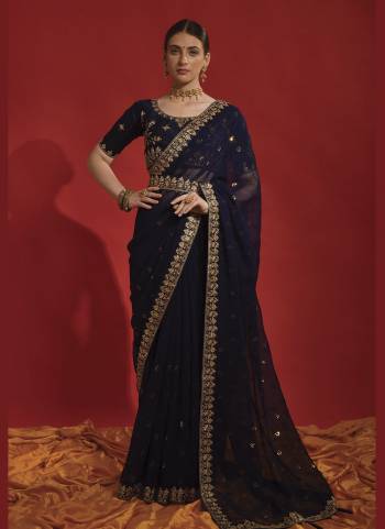 Attrective Look These Saree in Fine Colored.These Saree Are Georgette And Blouse is Mono Banglori Fabricated.Its Beautified With Designer Codding,Sequance Embroidery Work.