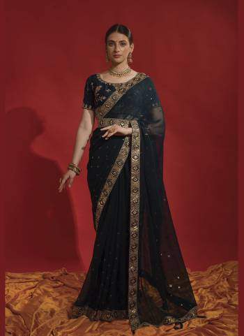 Attrective Look These Saree in Fine Colored.These Saree Are Georgette And Blouse is Mono Banglori Fabricated.Its Beautified With Designer Codding,Sequance Embroidery Work.