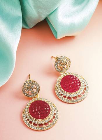 Grab These Beautifil Multy Colored Earring.These Earring is Come Alloy Material And Beautified With A D Stone Work.