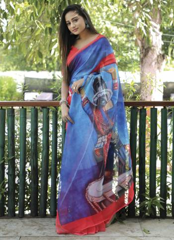 Attrective These Fastival Wear Saree in Fine Colored.These Saree And Blouse is Fabricated On Linen.Its Beautified With Designer Digital Printed.