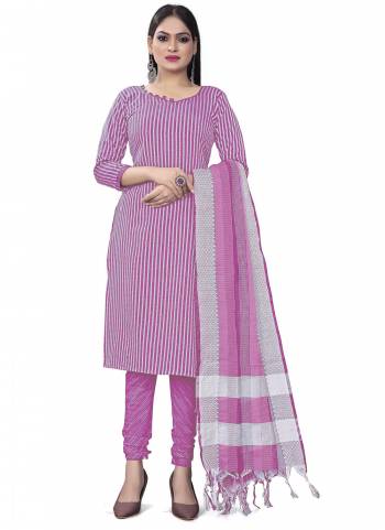 Garb This Suits In Lovely Color.Its Pretty Top Is Cotton Based Paired Bottom Cotton And Cotton Fabricated Dupatta Are Wevon Designer. Which Gives An Attractive To The Dress.