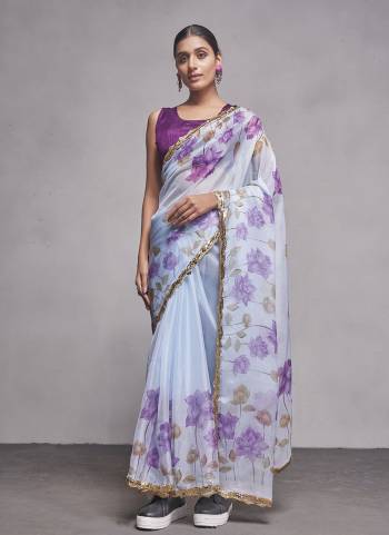 Attrective These Fancy Saree in Fine Colored.These Saree Are Organza And Blouse is Fabricated On Art Silk Pair.Its Beautified With Disigner Printed.