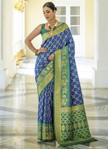 Attrective Looking These Party Wear Saree in Fine Colored.These Saree And Blouse is Fabricated On Soft Banarasi Silk.Its Beautified With Bandhani Wevon Designer.