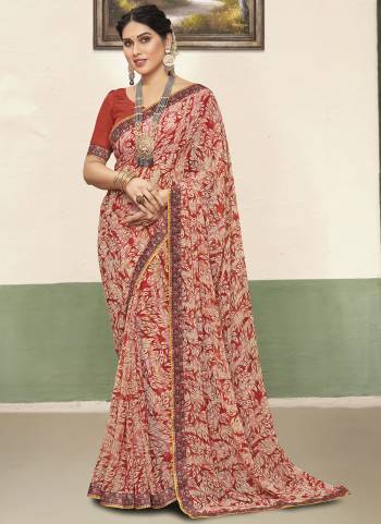 Attrective These Party Wear Saree in Fine Colored.These Saree Are Wetless Georgette And Blouse is Fabricated On Art Silk.Its Beautified With Designer Printed With Digital Printed Lace Border.