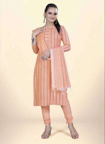 Garb This Suits In Lovely Color.Its Pretty Top Is Cotton Based Paired Bottom Cotton And Cotton Fabricated Dupatta Are Wevon Designer. Which Gives An Attractive To The Dress.