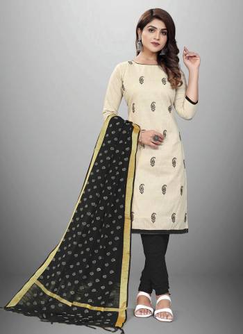 Garb This Suits In Lovely Color.Its Pretty Top Is Khadi Cotton Based Paired Bottom Cotton And Chanderi Fabricated Dupatta Are Designer Embroidery Work,Table Printed Dupatta. Which Gives An Attractive To The Dress.