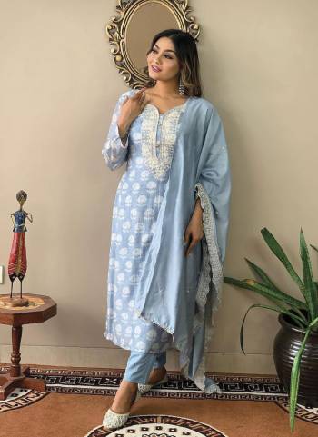 Attrective Looking These Beautiful Looking Readymade Suits.These Top Are Viscose Muslin And Bottom Are Viscose Rayon And Dupatta Chanderi Fabricated.Its Beautified With Designer Printed, Embroidery Work.