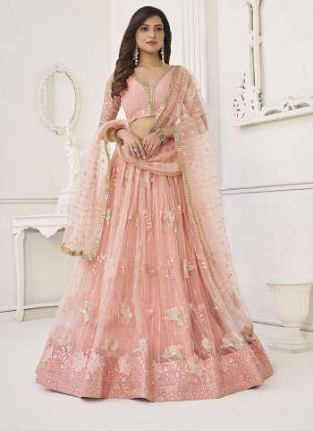 For A Different Look,Grab These Party Wear Designer Lehenga in All Over Pretty Colored Pair With Blouse And Dupatta.These Lehenga Choli And Dupatta is All Over Butterfly Net Base Fabric With Designer Thread,Sequance Embroidery Work.