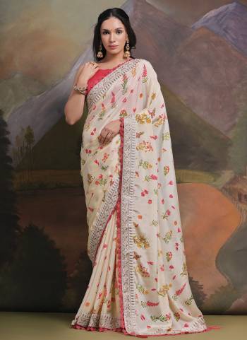 Grab These Festive Wear Saree in Fine Colored.These Saree is Fabricated On Chinon Pair With Art Silk Blouse.Its Beautified Designer Printed With Embroidery Work Lace Border.