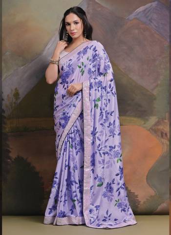 Grab These Festive Wear Saree in Fine Colored.These Saree is Fabricated On Chinon Pair With Art Silk Blouse.Its Beautified Designer Printed With Embroidery Work Lace Border.