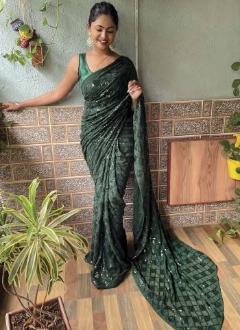 Attrective These Fancy Party Wear Saree in Fine Colored.These Saree Are Georgette And Blouse is Art Silk Fabricated.Its Beautified With Designer Sequance Embroidery Work.