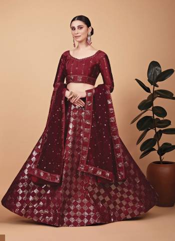 Grab These Party Wear Lahenga Choli in Fine Colored.These Blouse And Lahenga Are Fabricated On Tebi Silk Pair With Net Dupatta.Its Beautified With Heavy Designer Thread,Sequance Embroidery Work.