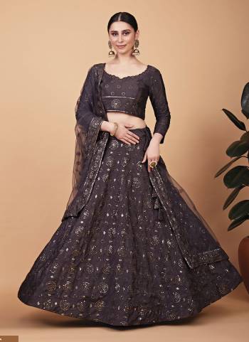 Grab These Party Wear Lahenga Choli in Fine Colored.These Blouse And Lahenga Are Fabricated On Tebi Silk Pair With Net Dupatta.Its Beautified With Heavy Designer Thread,Sequance Embroidery Work.