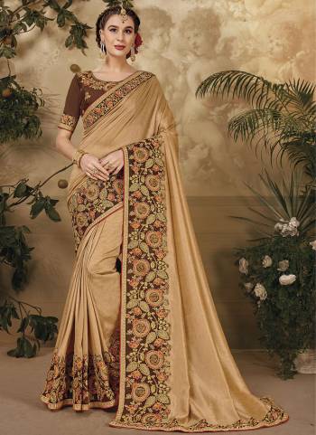 Looking These Fancy Party Wear Saree in Fine Colored.These Saree Are P C Vichitra And Blouse is Fabricated On Art Silk Pair.Its Beautified With Heavy Thread,Jari Embroidery Work.