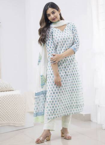 Grab These Beautiful Designer Readymade Suits.These Top And Bottom is Fabricated On Cotton And Kota Doria Dupatta.Its Beautified With Designer Printed.