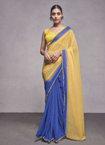 Looking These Party Wear Saree in Fine Colored.These Saree Are Georgette And Blouse is Fabricated On Fancy Art Silk Pair.Its Beautified With Solid Designer.