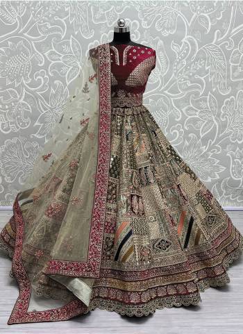 For A Fancy Designer Look,Grab These Lehenga Choli With Dupatta in Fine Colored.These Lehenga And Choli Are Velvet And Dupatta Are Fabricated On Soft Net Pair.Its Beautified With Designer Detailed Patch,Sequance,Dori,Jari Embroidery,Diamond Work.