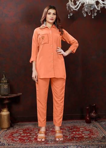 Grab These Beautiful Looking Readymade Co-Ord Top With Bottom Set.These Top And Bottom is Fabricated On Maaza Cotton.Its Beautified With Designer Hand Work With Pocket In Bottom.