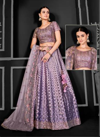 For A Designer Look,Grab These Lehenga Choli in Fine Colored.These Lehenga And Dupatta Are Fabricated On Net Pair With Net Blouse.Its Beautified With Designer Cord Floral Sequance Embroidery With Applique Work.