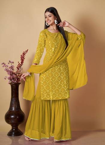 Attrective These Party Wear Sharara Suit in Fine Colored Pair With Bottom And Dupatta.These Top Are Georgette And Dupatta Are Georgette And Pair With Georgette Bottom.Its Beautified With Santoon Inner.Its Beautified With Heavy Designer Embroidery Work.