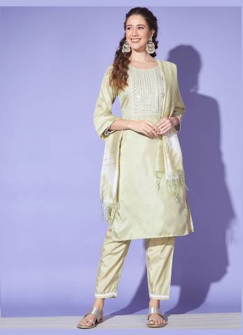 Attrective These Readymade Suit in Fine Colored Pair With Bottom And Dupatta.These Top And Bottom Are Fabricated On South Silk Pair With Cotton Silk Dupatta.Its Beautified With Designer Embroidery Work.