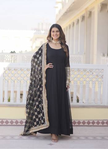 Attrective Looking These Beautiful Looking Readymade Long Gown With Dupatta.These Gown is Fabricated On Faux Georgette And Faux Georgette Dupatta.Its Beautified With Designer Multy, Sequance Embroidery Work.