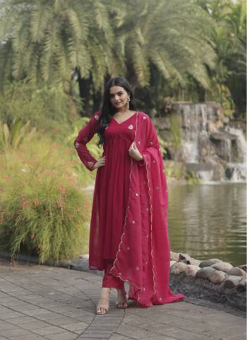 Attrective These Party Wear Suit in Fine Colored Pair With Bottom And Dupatta.These Top Are Faux Georgette And Dupatta Are Russion Silk And Pair With Micro Cotton Bottom.Its Beautified With Cotton Inner.Its Beautified With Heavy Designer Embroidery Work.