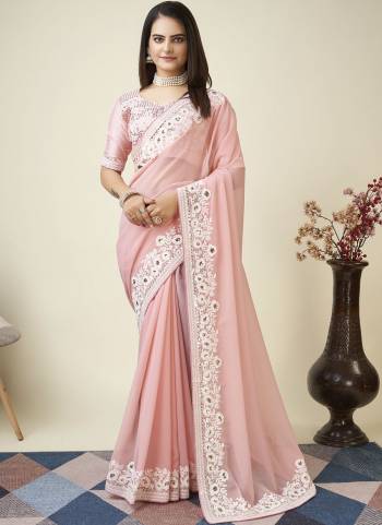 Attrective Look These Saree in Fine Colored.These Saree Are Georgette And Blouse is Art Silk Fabricated.Its Beautified With Designer Embroidery Work.