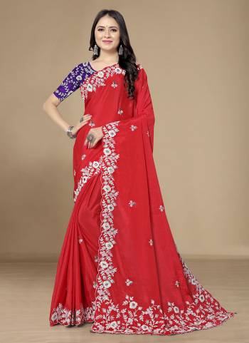 Attrective Look These Saree in Fine Colored.These Saree Are Chinon Silk And Blouse is Art Silk Fabricated.Its Beautified With Designer Embroidery Work.