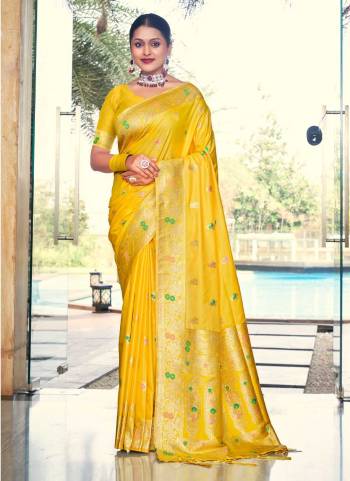  Looking These Party Wear Saree in Fine Colored.These Saree And Blouse is Fabricated On Silk.Its Beautified With Weavon Jari Designer.