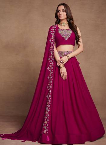 For A Designer Look,Grab These Lehenga Choli in Fine Colored.These Lehenga Are Georgette And Dupatta Are Fabricated On Georgette Pair With Georgette Blouse.Its Beautified With Blooming Color,Designer Thread,Sequance Embroidery Work.