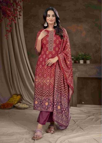 Garb These Beautiful Looking Readymade Printed Suits.These Top And Dupatta Are Muslin Silk And Bottom Are Gadwal Silk Fabricated.Its Beautified With Disigner Digital Printed, Embroidery Work.