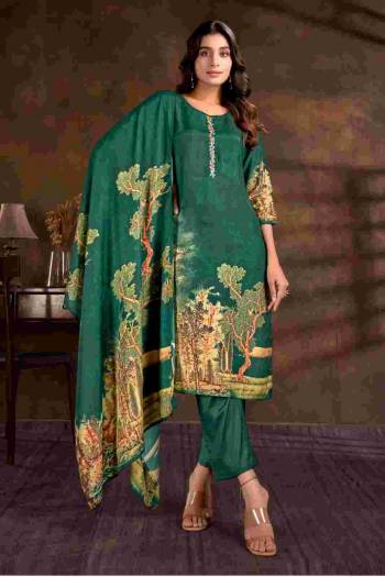 Garb These Beautiful Looking Readymade Printed Suits.These Top And Dupatta Are Muslin Silk And Bottom Are Gadwal Silk Fabricated.Its Beautified With Disigner Digital Printed, Embroidery Work.