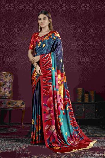 Attrective Look These Festive Wear Saree in Fine Colored.These Saree And Blouse is Fabricated On Crepe Silk.Its Beautified With Designer Digital Printed.