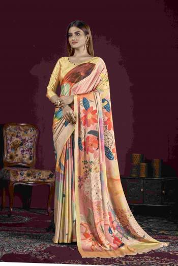 Attrective Look These Festive Wear Saree in Fine Colored.These Saree And Blouse is Fabricated On Crepe Silk.Its Beautified With Designer Digital Printed.