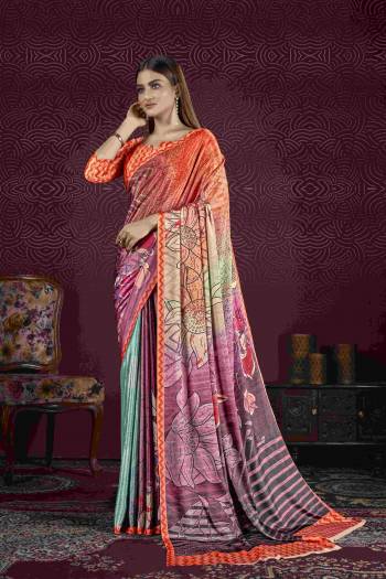 Attrective Look These Festive Wear Saree in Fine Colored.These Saree And Blouse is Fabricated On Crepe Silk.Its Beautified With Designer Digital Printed.