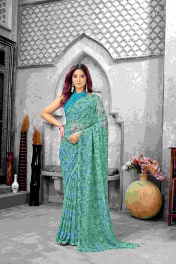 Garb These Printed Saree With Blouse in Fine Colored.These Saree And Blouse is Fabricated On Weight Less.Its Beautified With Designer Printed.