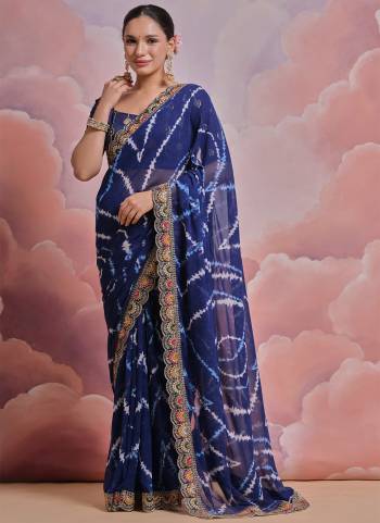 Grab These Festive Wear Saree in Fine Colored.These Saree is Fabricated On Georgette Pair With Mono Banglori Blouse.Its Beautified Designer Printed With Multy Thread,Sequance,Coding Work Lace Border With Blouse.