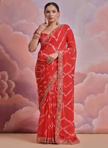 Grab These Festive Wear Saree in Fine Colored.These Saree is Fabricated On Georgette Pair With Mono Banglori Blouse.Its Beautified Designer Printed With Multy Thread,Sequance,Coding Work Lace Border With Blouse.