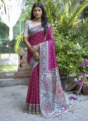 Garb These Party Wear Fancy Saree in Fine Colored.These Saree And Blouse is Fabricated On Tusser Silk.Its Beautified With Designer Printed.