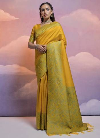 Garb These Party Wear Fancy Saree in Fine Colored.These Saree And Blouse is Fabricated On Handloom Raw Silk.Its Beautified With Handloom Weaving Designer.