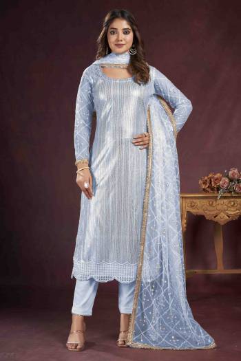 Attrective Looking These Party Wear Suit in Fine Colored Pair With Bottom And Dupatta.These Top And Dupatta Are Fabricated On Butterfly Net Pair With American Crepe Bottom.Its Beautified With American Crepe Inner.Its Beautified With Heavy Designer Thread,Sequance Embroidery Work.