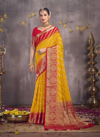 Looking These Party Wear Saree in Fine Colored Pair With Blouse.These Saree and Blouse Are Fabricated On Georgette.Its Beautified With Heavy Wevon Designer.