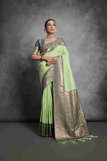 Garb These Party Wear Fancy Saree in Fine Colored.These Saree And Blouse is Fabricated On Tusser Silk.Its Beautified With Wevon Silver Jari Designer.