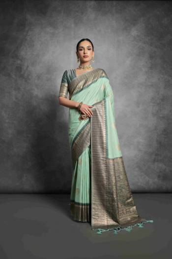 Garb These Party Wear Fancy Saree in Fine Colored.These Saree And Blouse is Fabricated On Tusser Silk.Its Beautified With Wevon Silver Jari Designer.