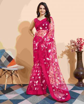 Attrective Look These Saree in Fine Colored.These Saree Are Soft Net And Blouse is Mono Banglori Fabricated.Its Beautified With Designer Multy Thread Embroidery Work.